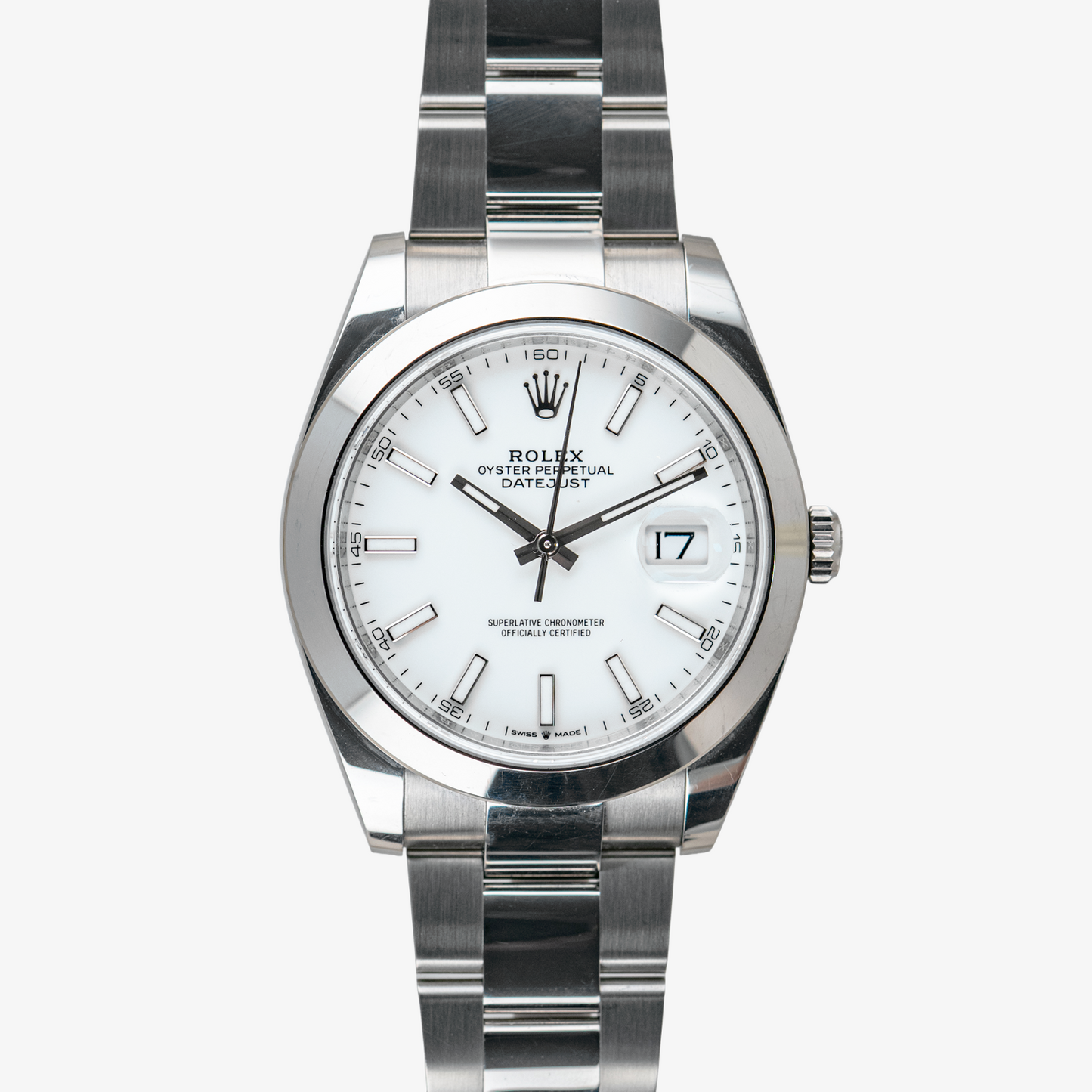 Rolex Datejust 41 126300 White Index Dial 41mm