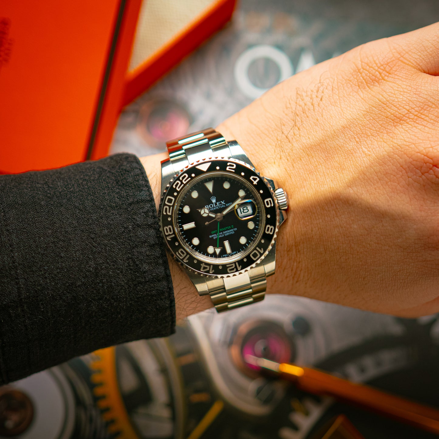 Rolex GMT-Master II 116710LN  Black Dial and Bezel 40mm