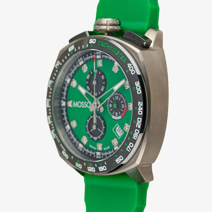 Mosso Italia Chronograph Green Dial Rubber 44mm