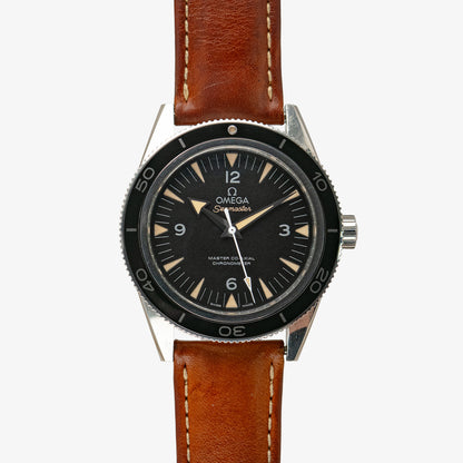 Omega Seamaster 300 Black Dial Leather Strap 41mm