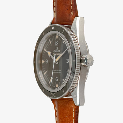 Omega Seamaster 300 Black Dial Leather Strap 41mm
