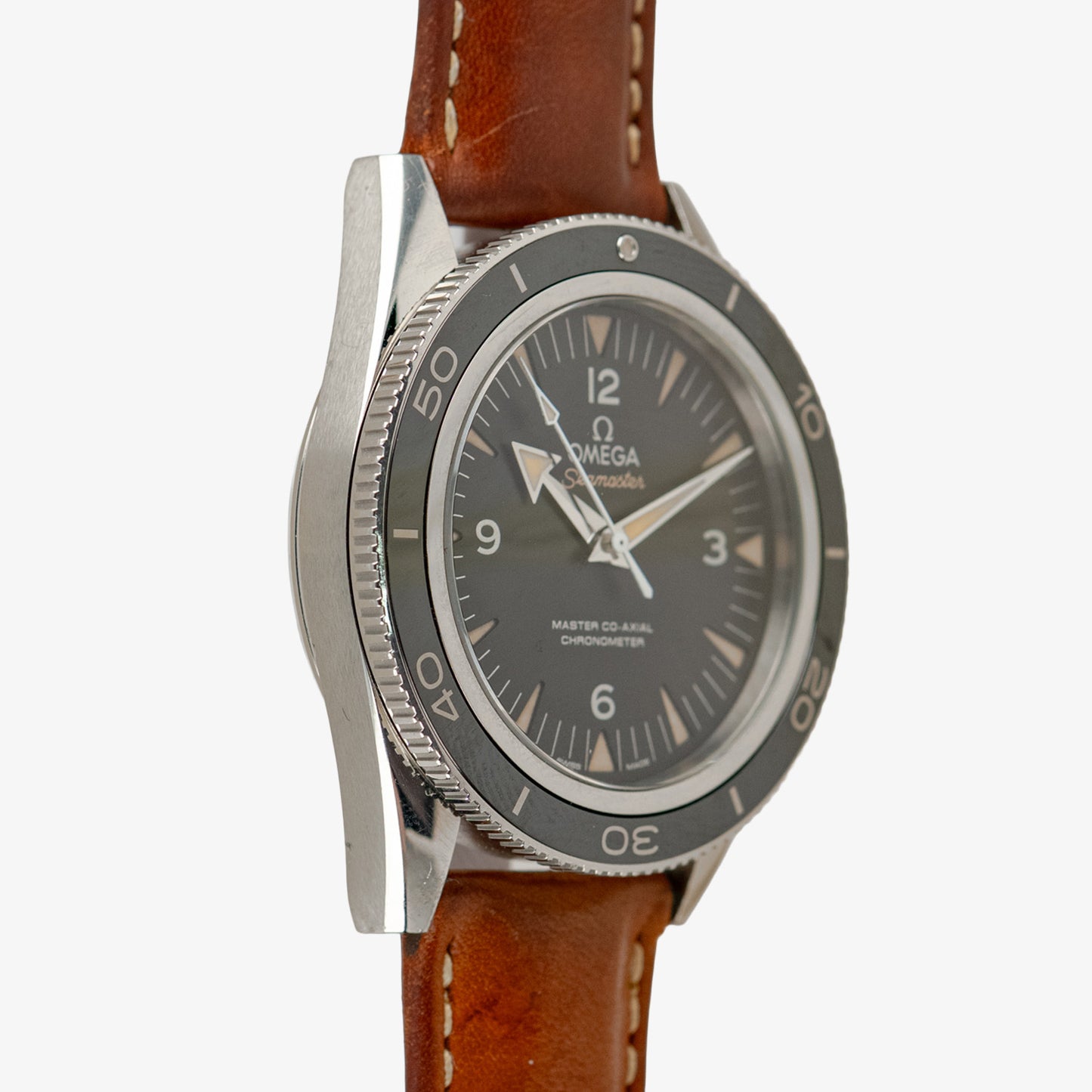 Omega Seamaster 300 Black Dial Leather Strap 41mm
