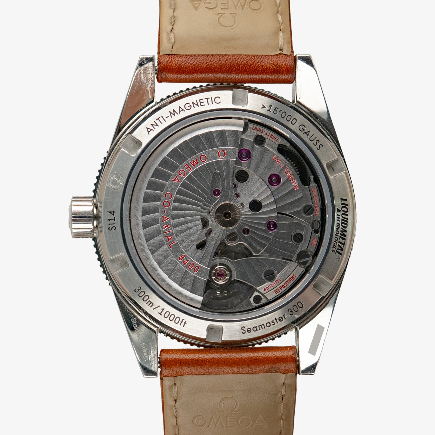 Omega Seamaster 300 Black Dial Leather Strap 41mm