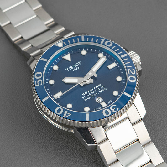Tissot Seastar 1000 Powermatic 80 Blue Dial Steel 43mm