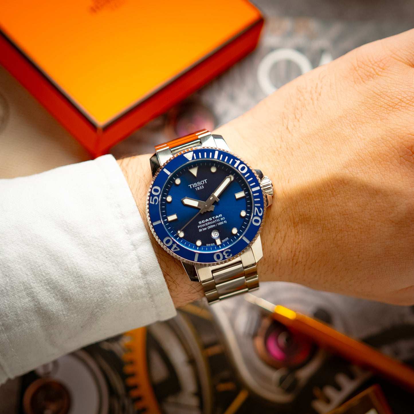 Tissot Seastar 1000 Powermatic 80 Blue Dial Steel 43mm