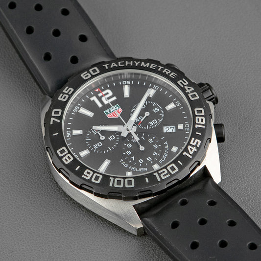 TAG Heuer Formula 1 Chronograph Black Dial Rubber 43mm