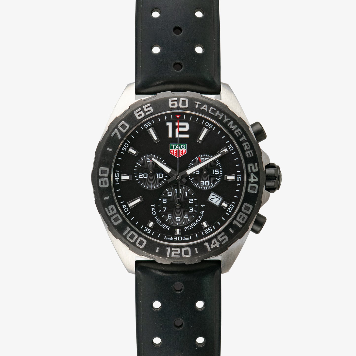 TAG Heuer Formula 1 Chronograph Black Dial Rubber 43mm