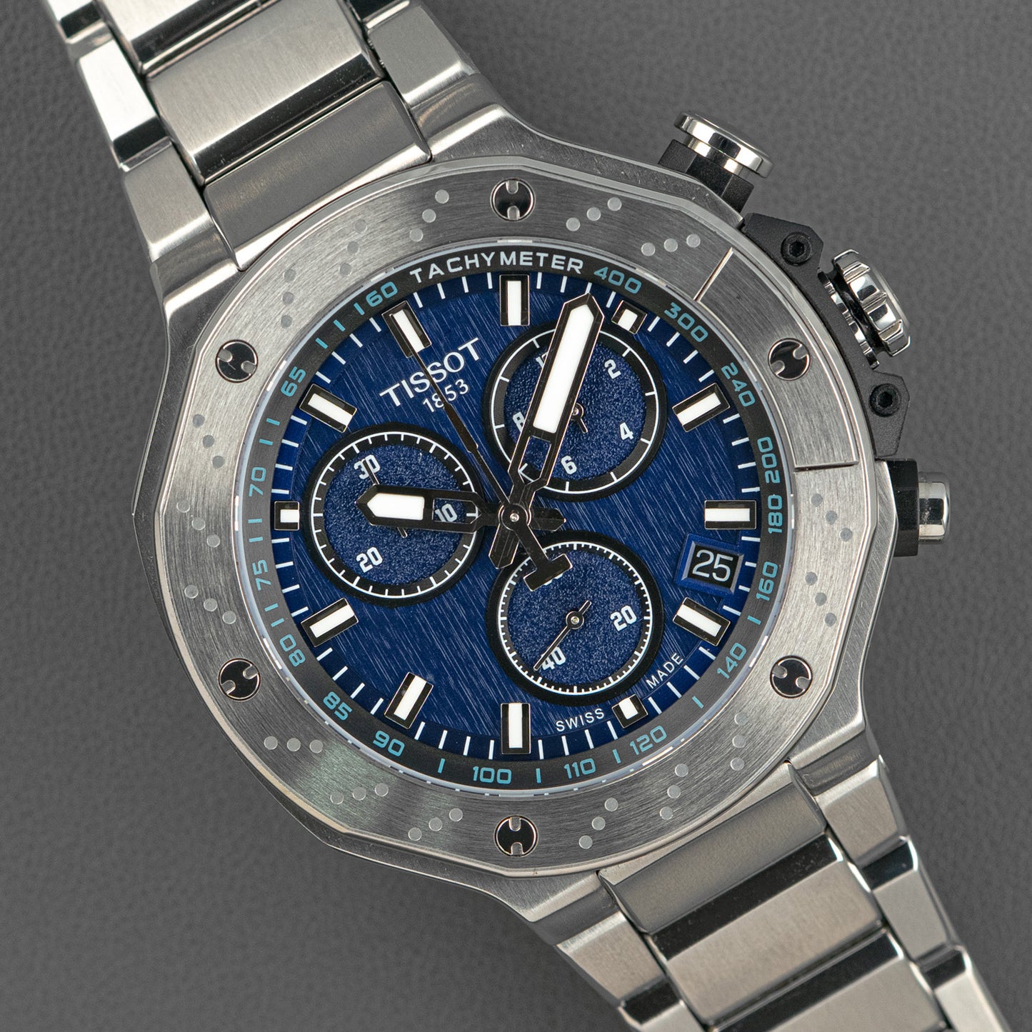 Tissot T-Race Chronograph Quartz Date Blue Dial 45mm
