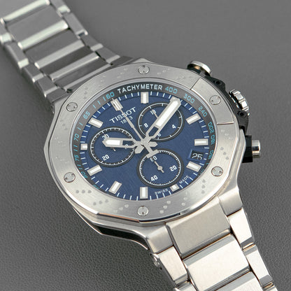 Tissot T-Race Chronograph Quartz Date Blue Dial 45mm