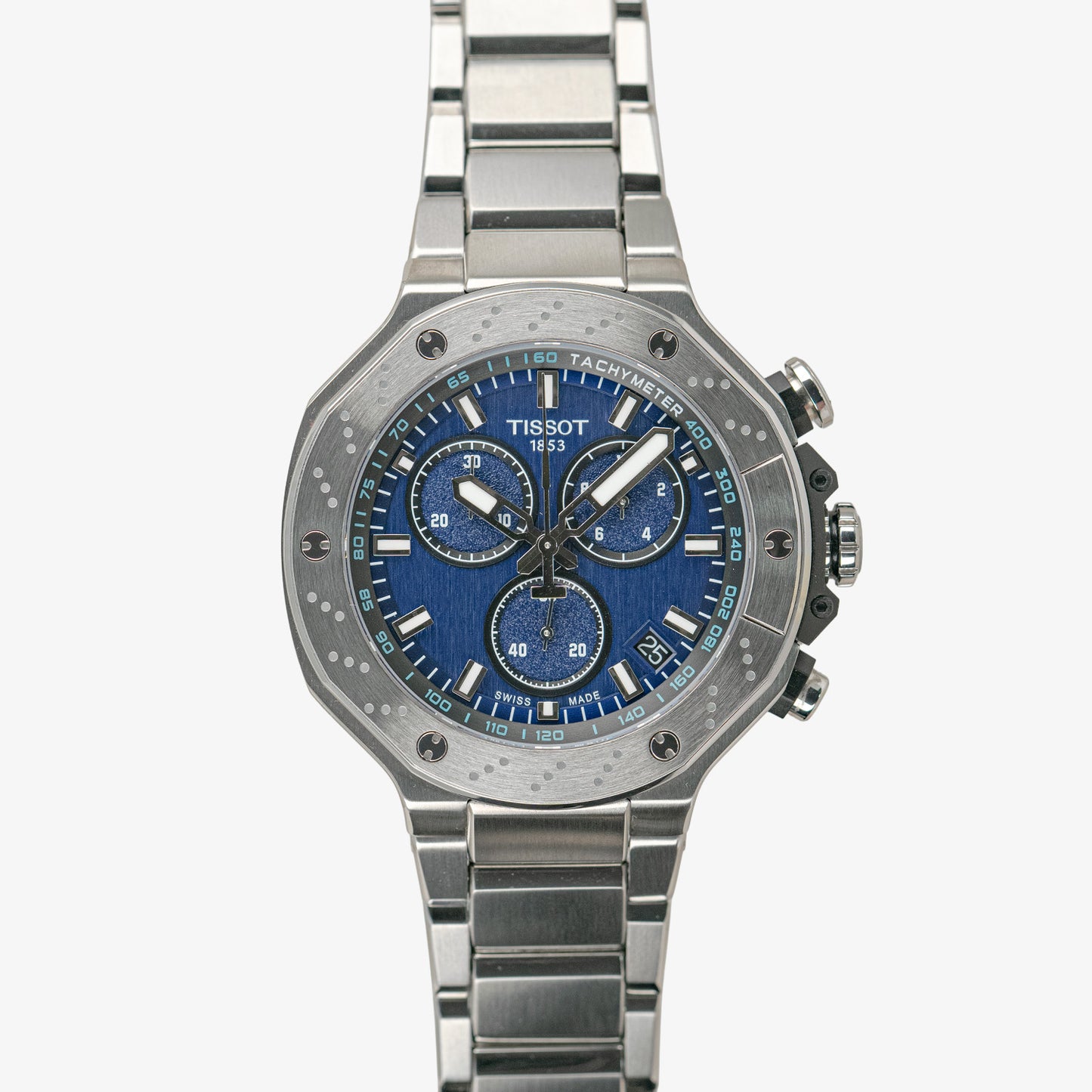 Tissot T-Race Chronograph Quartz Date Blue Dial 45mm