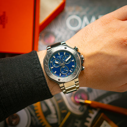 Tissot T-Race Chronograph Quartz Date Blue Dial 45mm