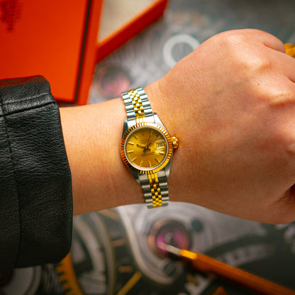 Rolex Datejust 69173 Two-Tone Champagne Dial 26mm