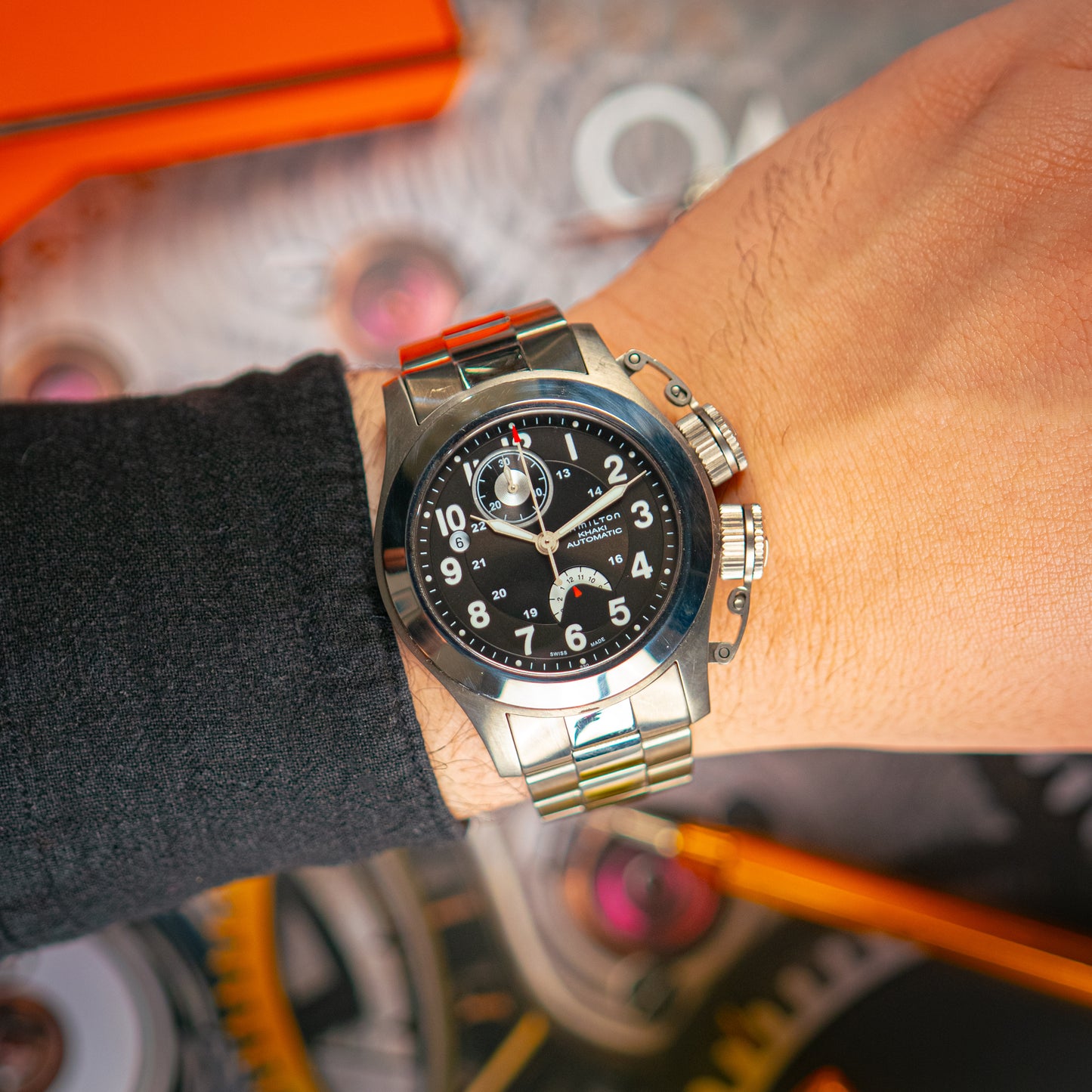 Hamilton Khaki Navy Frogman Auto Chrono Titanium 43mm