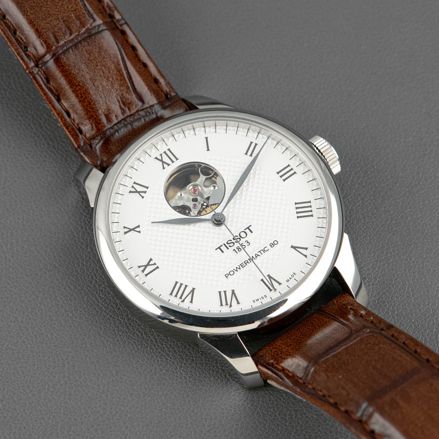 Tissot Le Locle Open Heart Powermatic 80 Silver Dial 39.3mm