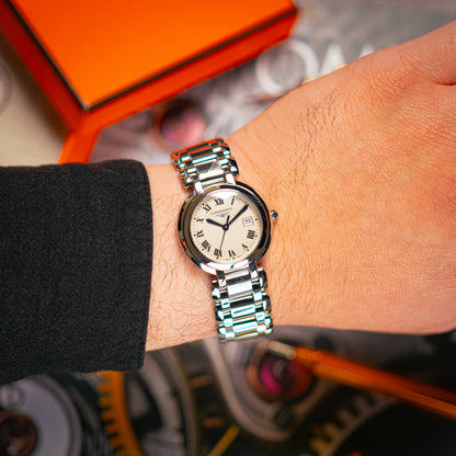 Longines PrimaLuna Quartz Silver Dial Date 30mm