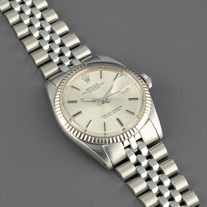Rolex Datejust 1601 Silver Dial Fluted Bezel 36mm