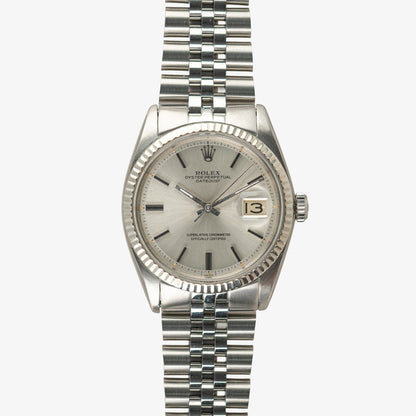 Rolex Datejust 1601 Silver Dial Fluted Bezel 36mm