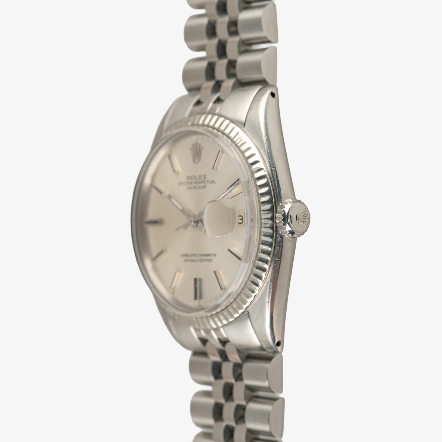 Rolex Datejust 1601 Silver Dial Fluted Bezel 36mm
