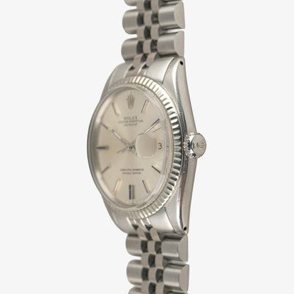 Rolex Datejust 1601 Silver Dial Fluted Bezel 36mm