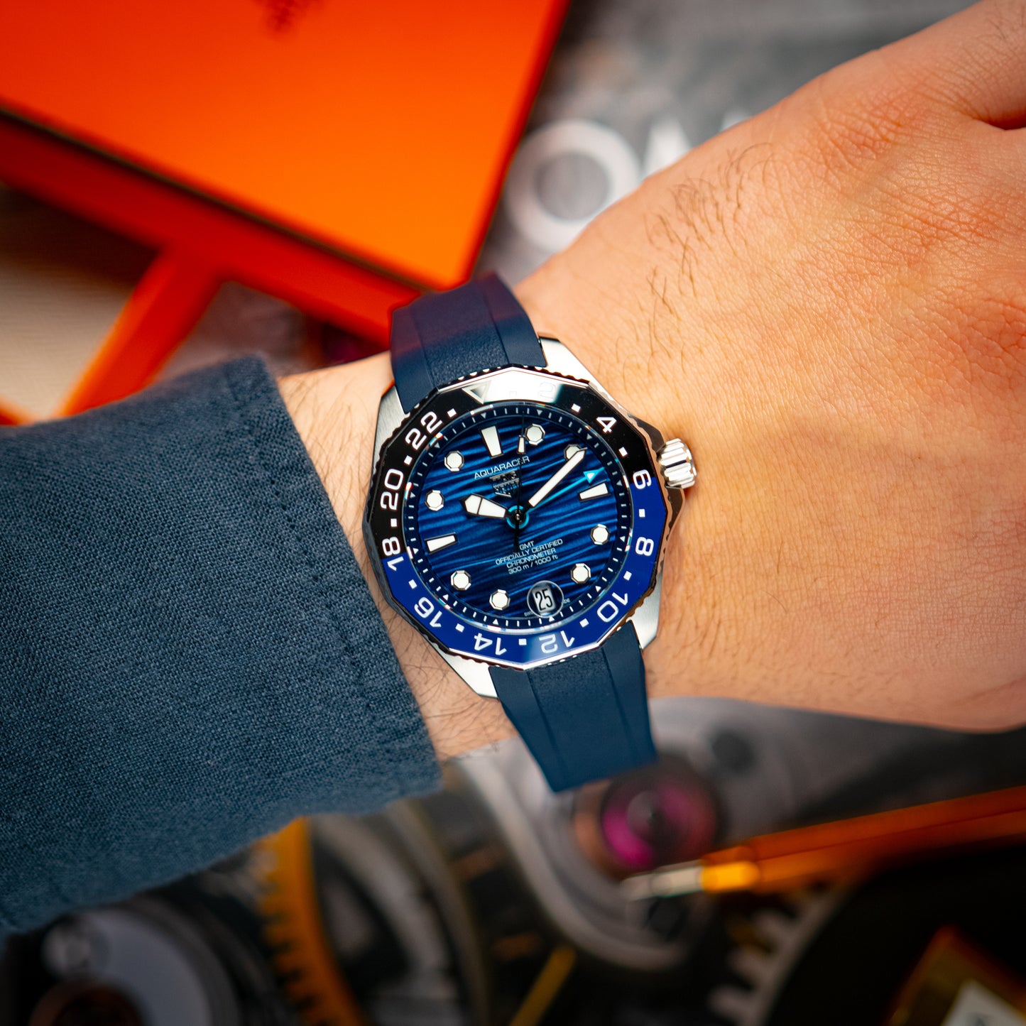 TAG Heuer Aquaracer Professional 300 GMT Blue Dial 42mm