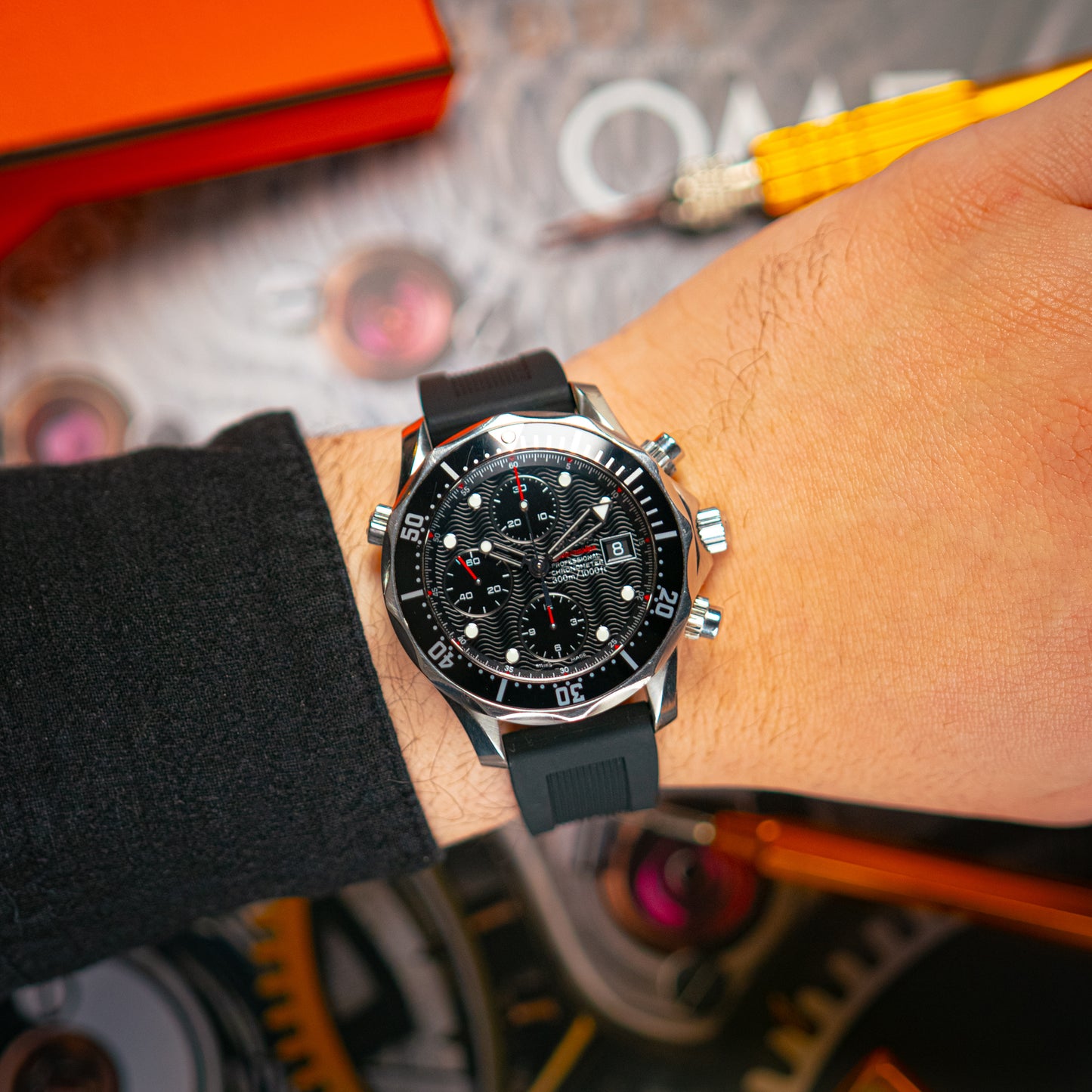 Omega Seamaster Diver 300M Chronograph Black Dial 41.5mm