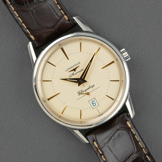 Longines Flagship Heritage Automatic Beige Dial 38.5mm