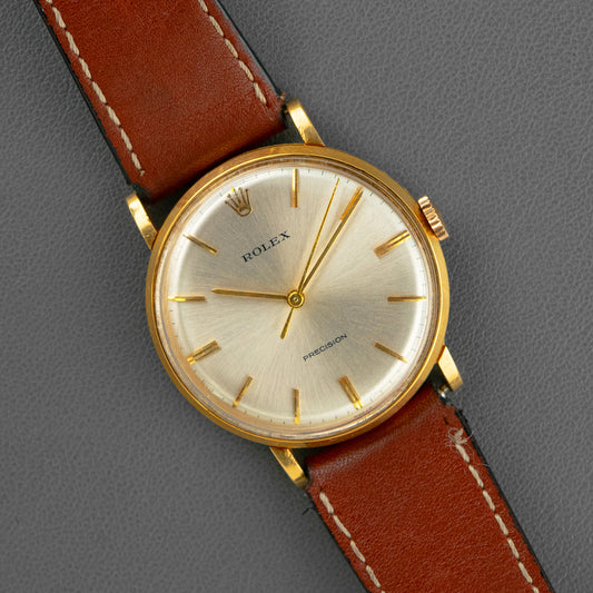Rolex Precision 9659 Vintage 18k Yellow Gold 34mm