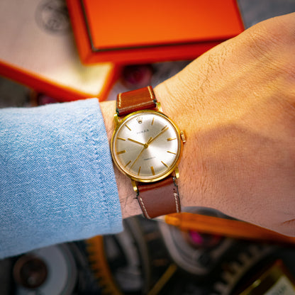 Rolex Precision 9659 Vintage 18k Yellow Gold 34mm
