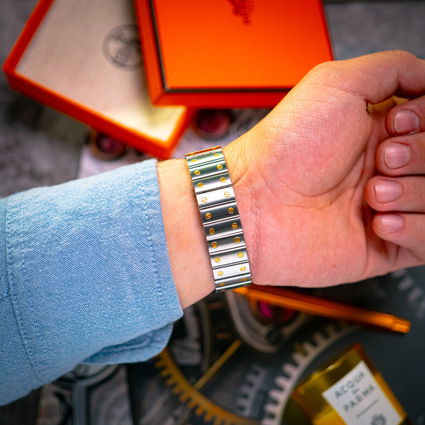 Cartier Santos Galbée 1566 Two-Tone Date 29mm