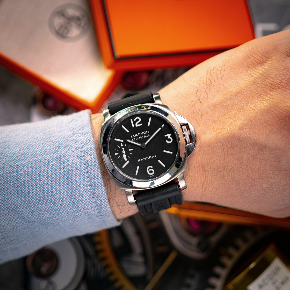Panerai Luminor Marina Logo PAM0005 Black Dial 44mm