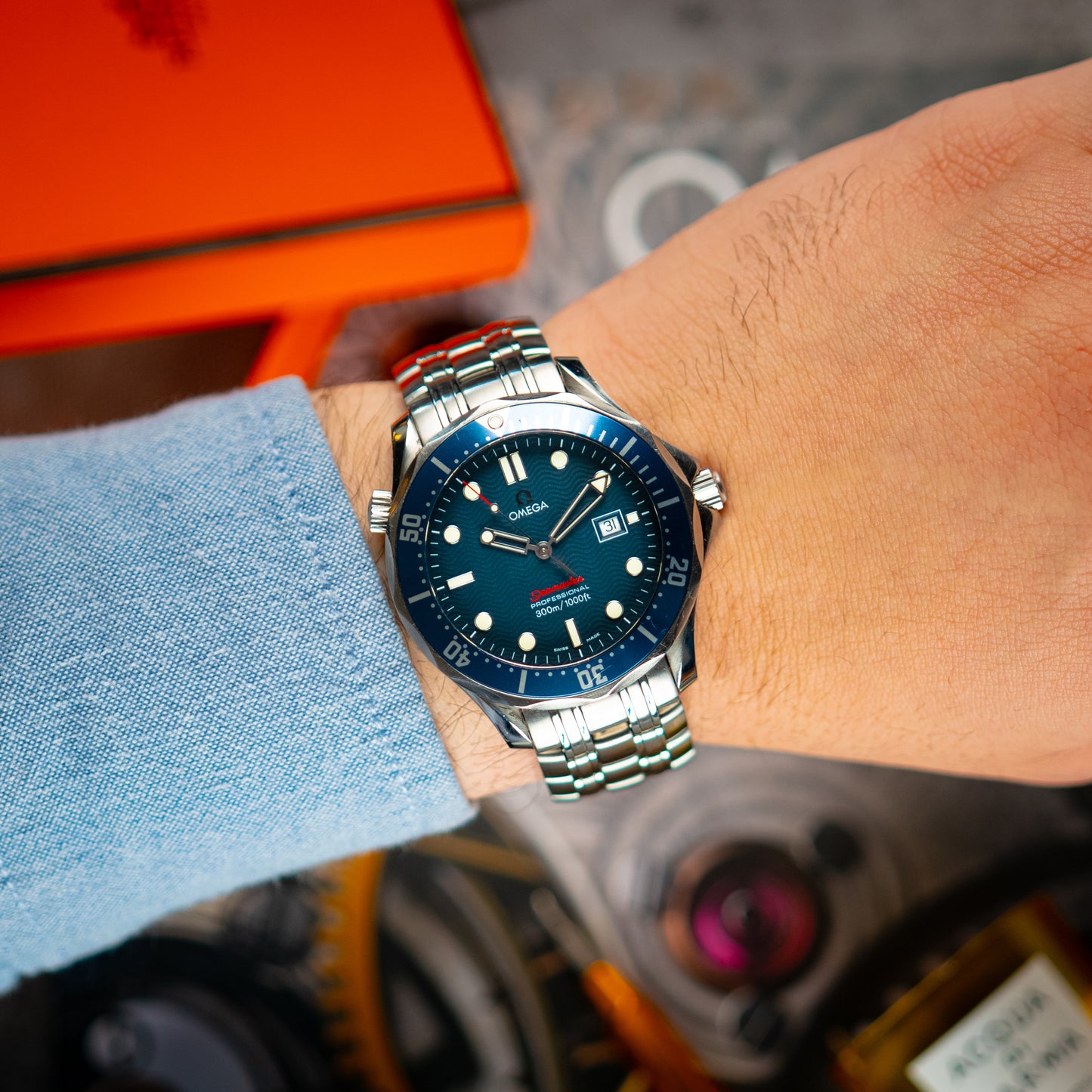 Omega Seamaster Diver 300M Quartz Blue Dial 41mm