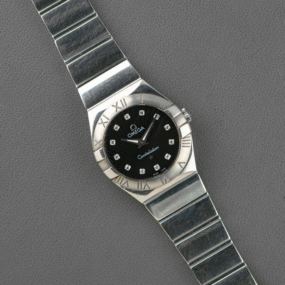 Omega Constellation Quartz Black Diamond Dial 27mm