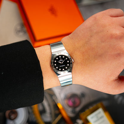 Omega Constellation Quartz Black Diamond Dial 27mm