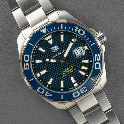 TAG Heuer Aquaracer Calibre 5 Automatic Blue Dial 43mm