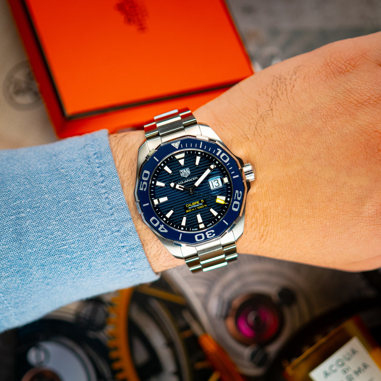 TAG Heuer Aquaracer Calibre 5 Automatic Blue Dial 43mm