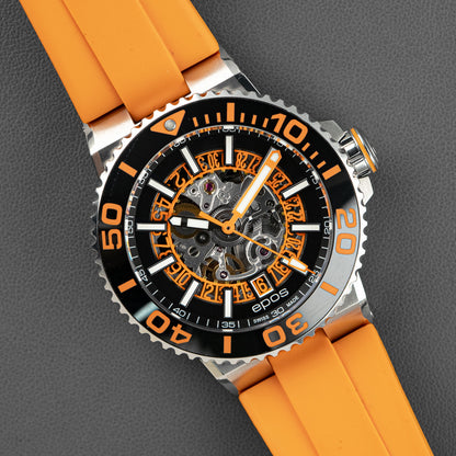 Epos Sportive Diver Skeleton Black Orange 43mm
