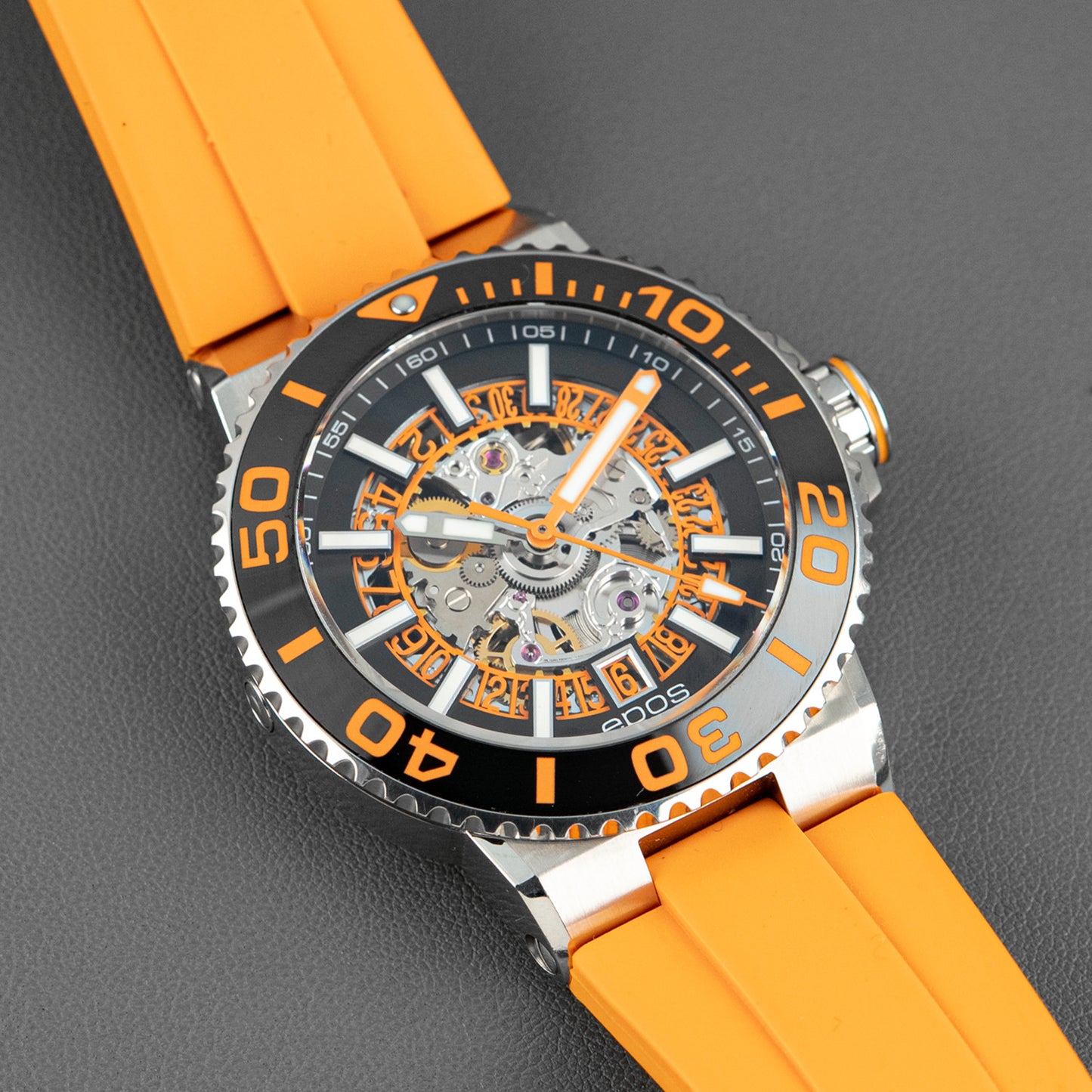 Epos Sportive Diver Skeleton Black Orange 43mm