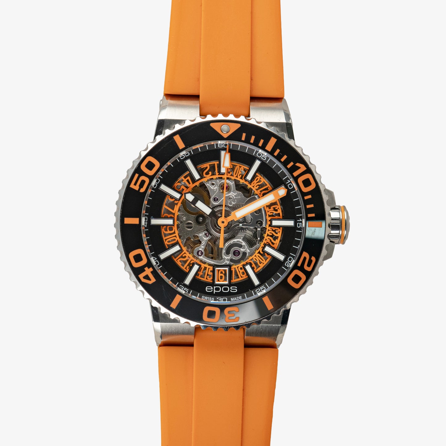Epos Sportive Diver Skeleton Black Orange 43mm