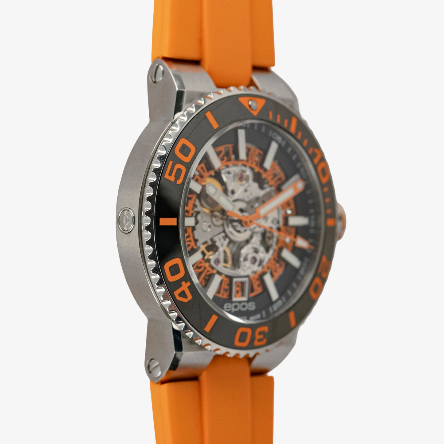 Epos Sportive Diver Skeleton Black Orange 43mm