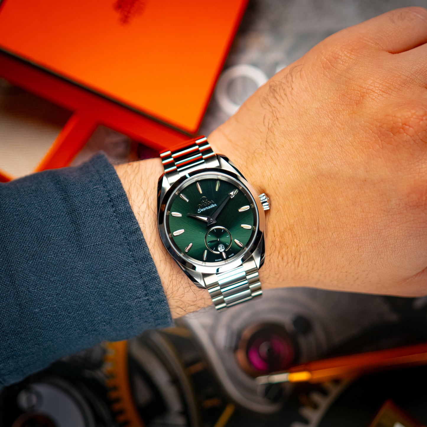 Omega Seamaster Aqua Terra Small Seconds Green Dial 38mm