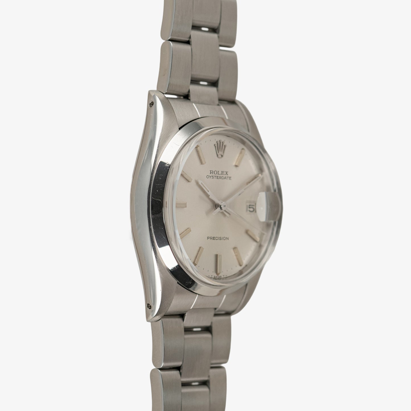 Rolex Oysterdate 6694 Precision Silver Dial 34mm