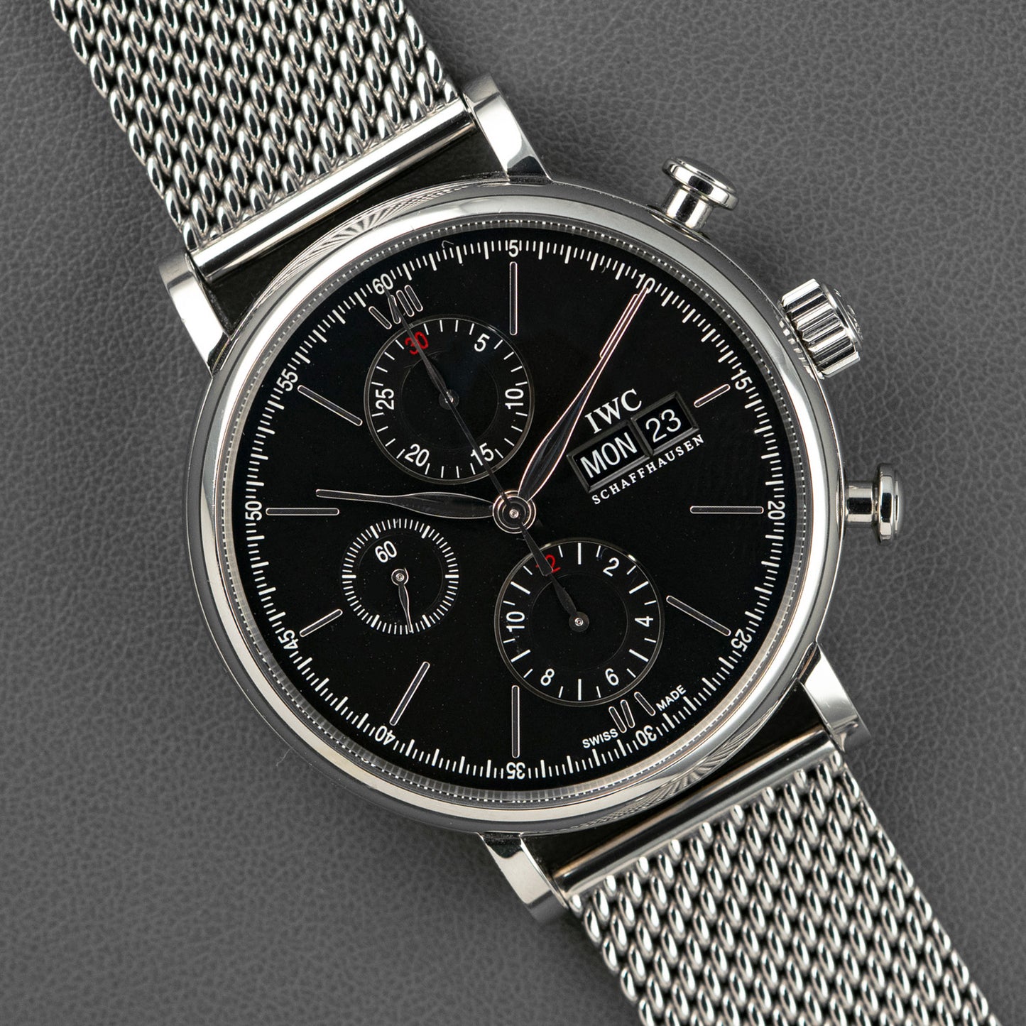IWC Portofino Chronograph Black Dial Mesh 42mm