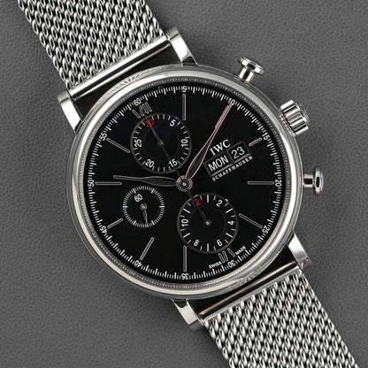 IWC Portofino Chronograph Black Dial Mesh 42mm