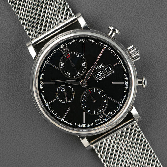 IWC Portofino Chronograph Black Dial Mesh 42mm