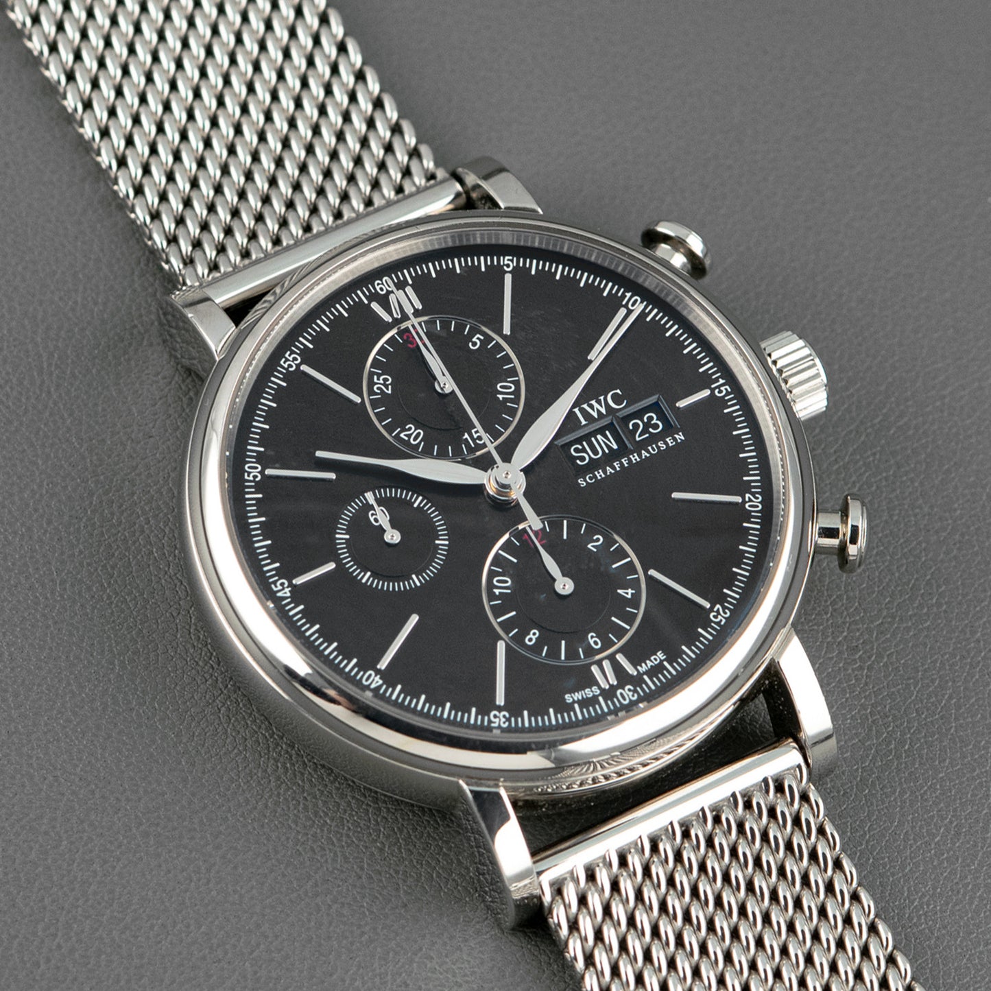 IWC Portofino Chronograph Black Dial Mesh 42mm