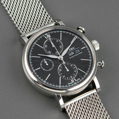 IWC Portofino Chronograph Black Dial Mesh 42mm