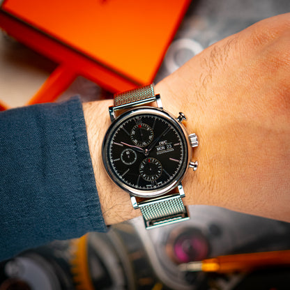 IWC Portofino Chronograph Black Dial Mesh 42mm