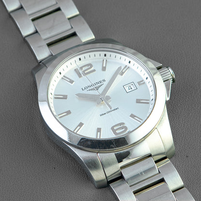 Longines Conquest Quartz Silver Dial 41mm