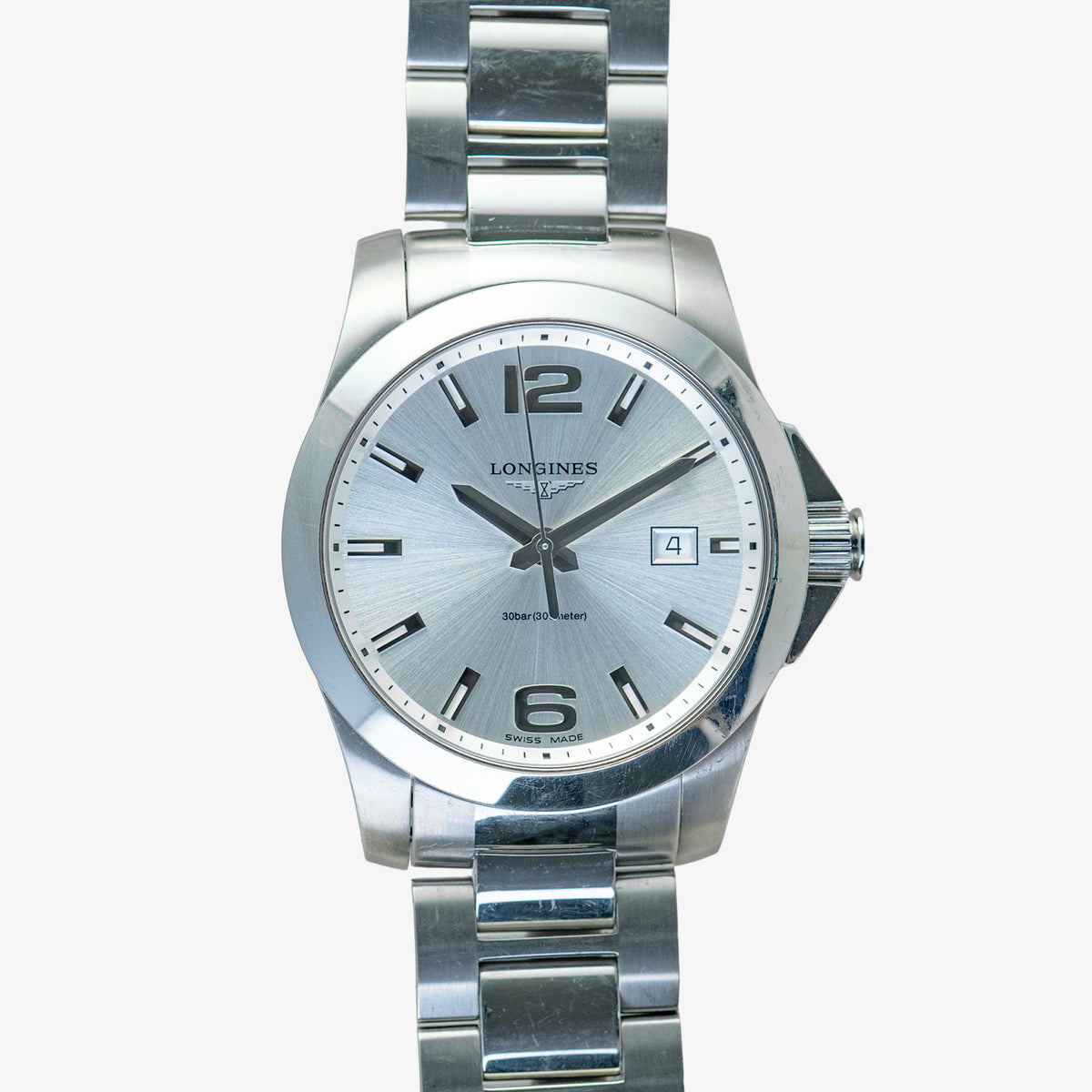Longines Conquest Quartz Silver Dial 41mm