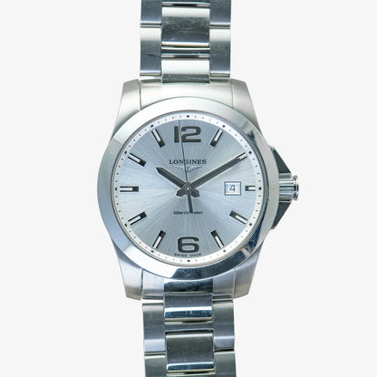 Longines Conquest Quartz Silver Dial 41mm